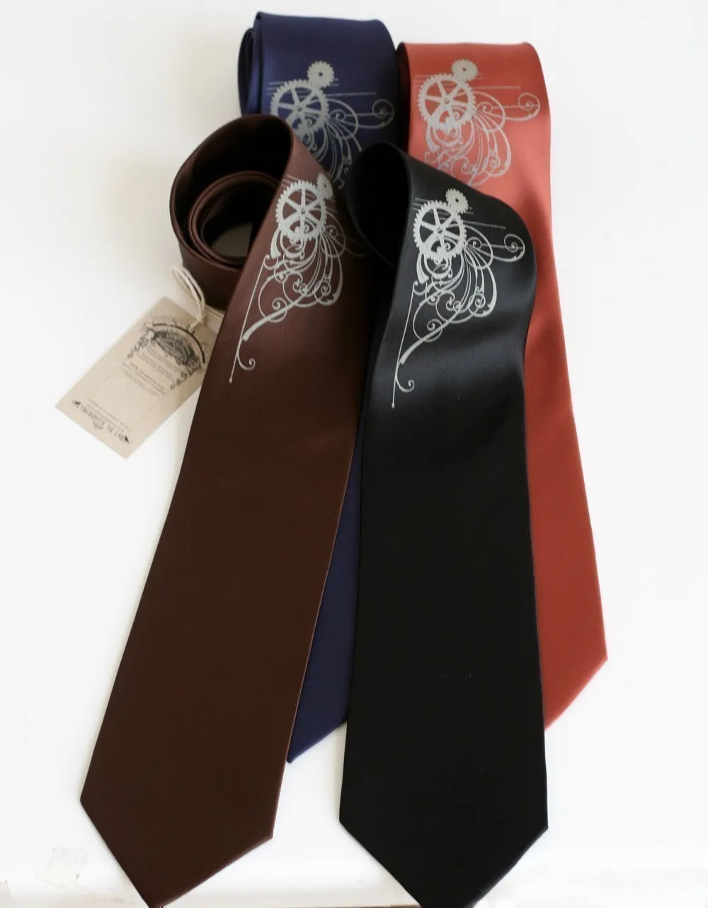 Victorian Gears Necktie, microfiber tie.