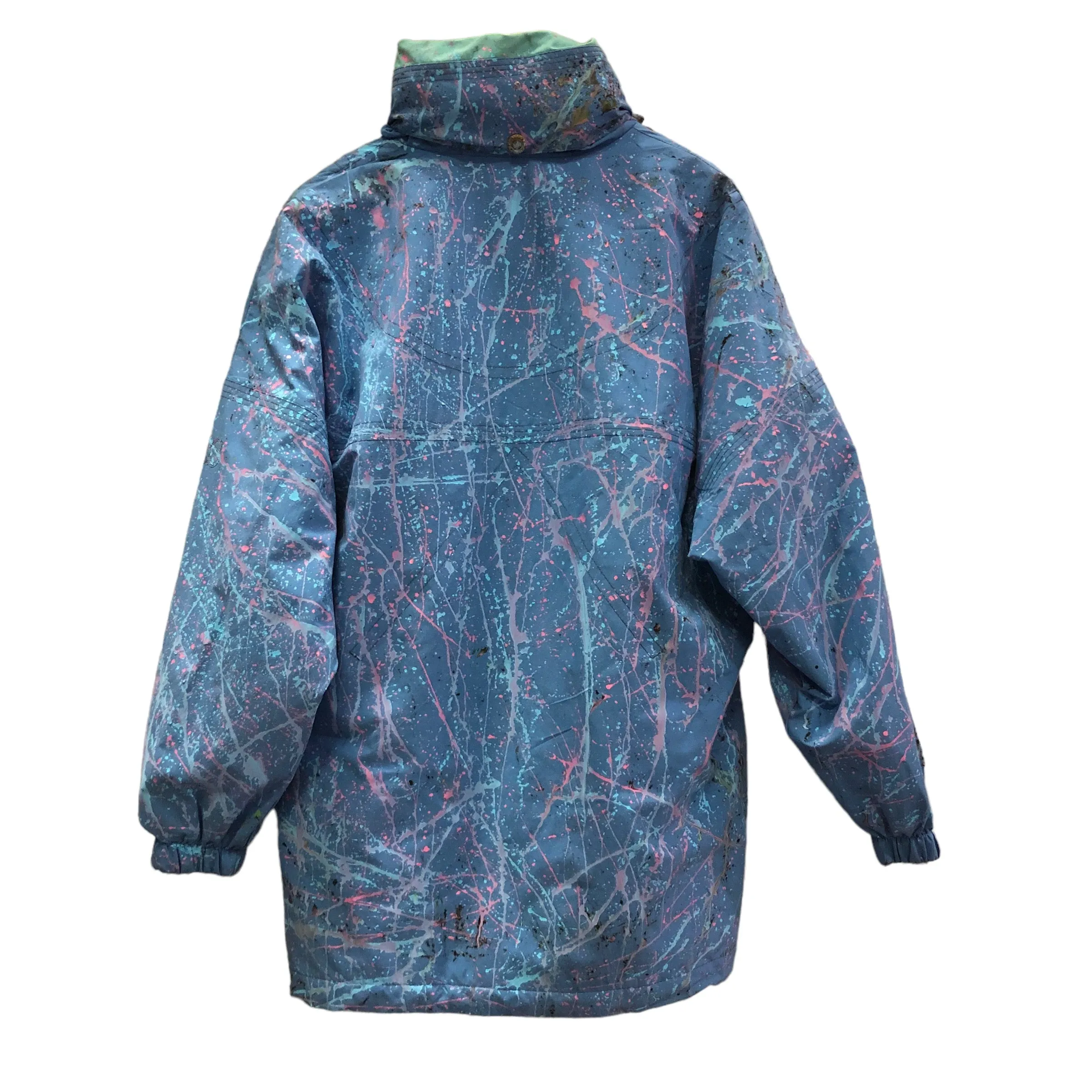 Vintage Hand Splattered Blue Outerwear Jacket