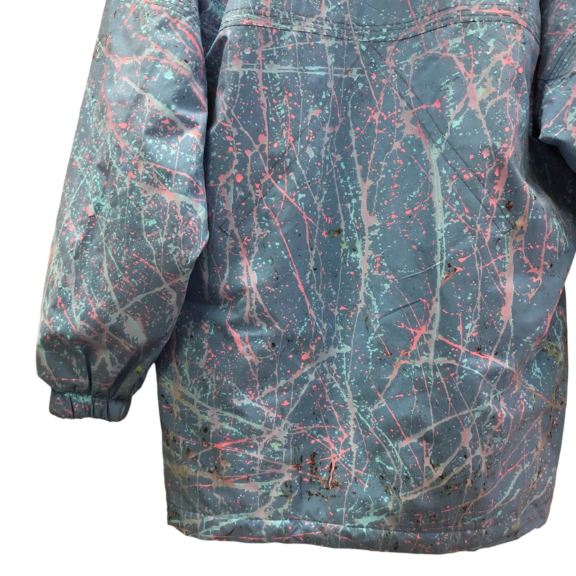 Vintage Hand Splattered Blue Outerwear Jacket