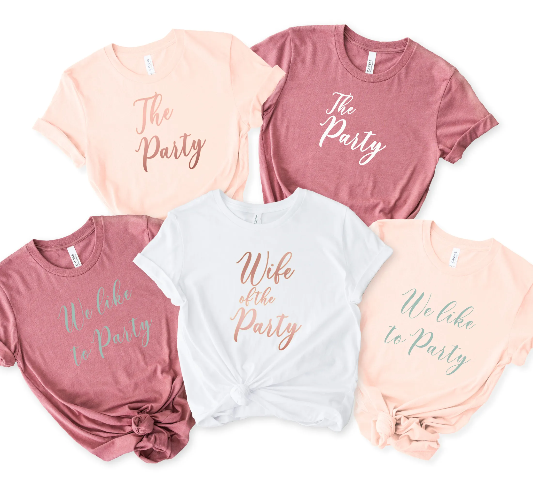 Wife of the Party Bachelorette Party Shirts