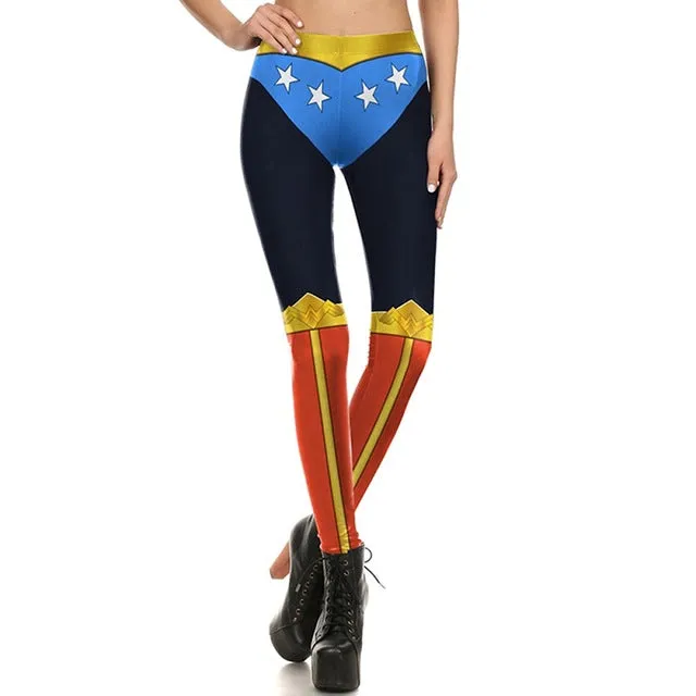 Wonder Woman Cosplay Comic Leggings