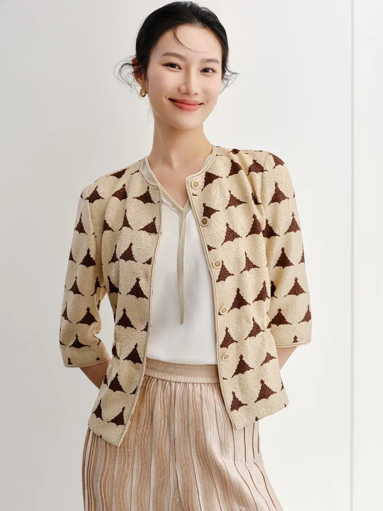 YAYING waist-cinching fitted jacket top