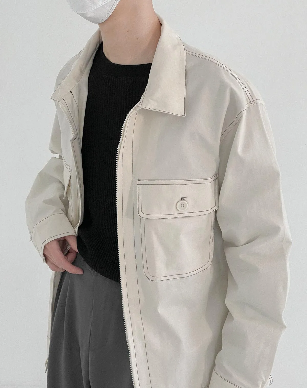 Zhou Essential Piped Double Pocket Jacket