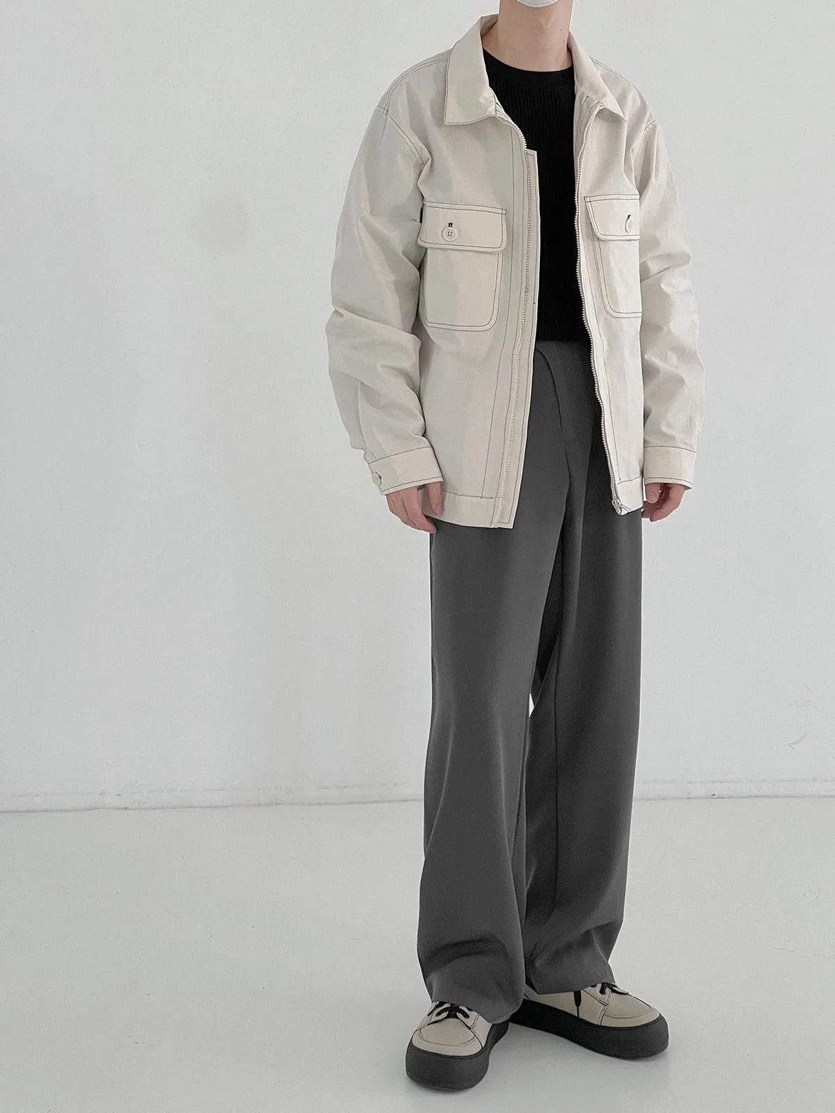 Zhou Essential Piped Double Pocket Jacket