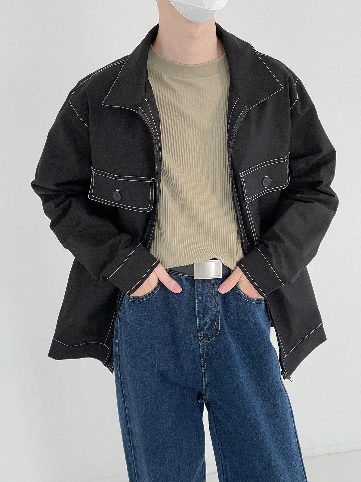 Zhou Essential Piped Double Pocket Jacket